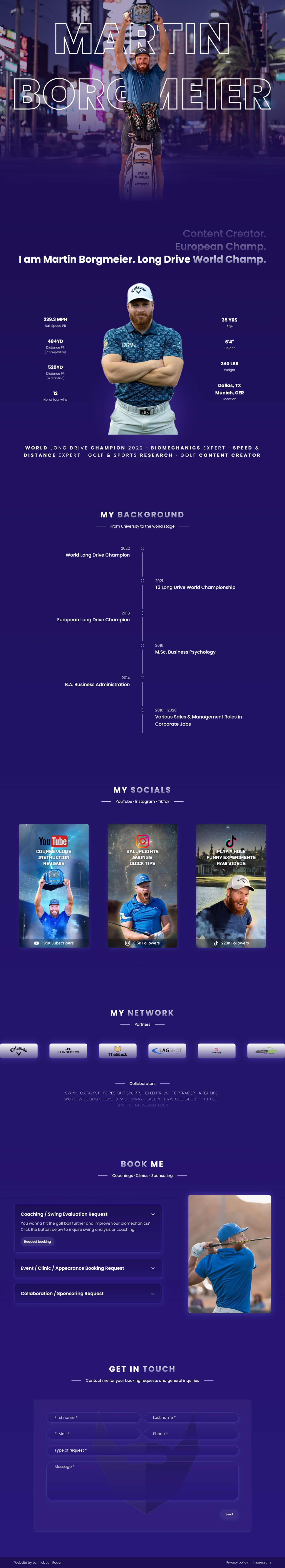 Screenshot Martin Borgmeier – Startseite Desktop